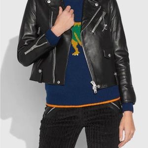Coach Leather Moto Jacket Size 12. NWOT